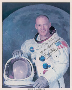 Lot #8400 Buzz Aldrin Signed Photograph - Image 1