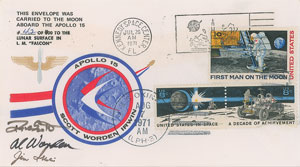 Lot #8339 Dave Scott's Apollo 15 Lunar Surface-Flown Sieger Crew-Owned Cover