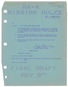 Lot #8058  Mercury Mission Rules Manuals - Image 3