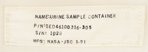 Lot #8664  Space Shuttle Urine Sample Container - Image 2
