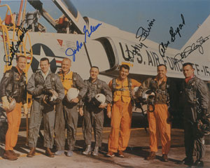 Lot #8056  Mercury Astronauts Signed Photograph