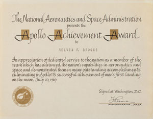 Lot #8523  Apollo Achievement Award - Image 1