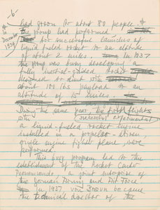 Lot #8372 Wernher von Braun Handwritten Manuscript - Image 7