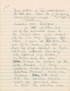 Lot #8372 Wernher von Braun Handwritten Manuscript - Image 8