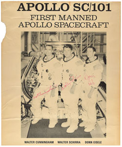 Lot #8381  Apollo 7 Signed Poster