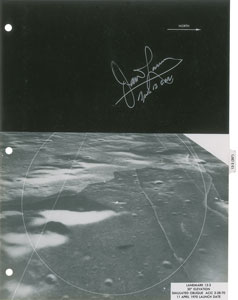 Lot #8468 James Lovell Signed Lunar Landmark Page