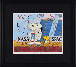 Lot #8690  Snoopy and Woodstock Limited Edition Apollo 11 Animation Cel - Image 2