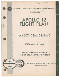 Lot #8423  Apollo 12 Preliminary Flight Plan