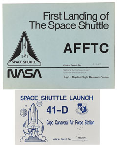 Lot #8618  Space Shuttle Launch Vehicle Permits - Image 1