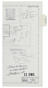 Lot #8263  Apollo 13 Flown Command Module Entry Monitor System Schematic - Image 2