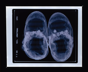 Lot #8234 Neil Armstrong EVA Spacesuit Boots X-Ray