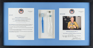 Lot #8346 Charlie Duke's Apollo 16 Lunar Flown Toothbrush