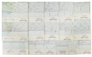Lot #8612  Space Shuttle Group of (16) Mission Charts - Image 1