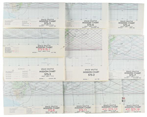Lot #8610  Space Shuttle Group of (11) Mission Charts - Image 1