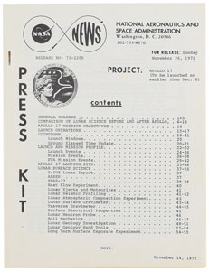 Lot #8502  Apollo 17 Press Kit
