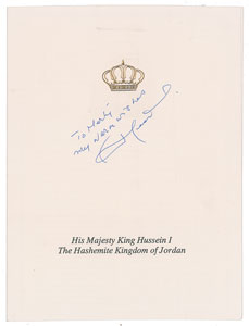 Lot #377  King Hussein
