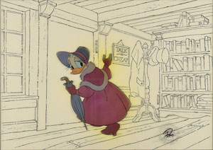 Lot #565 Daisy Duck production cel from Mickey's Christmas Carol