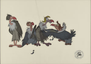 Lot #680 Vultures production cel from The Jungle Book