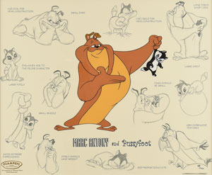 Lot #698 Marc Antony and Pussyfoot limited edition cel from Warner Bros. Animation