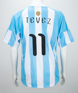 Lot #1052  Soccer: Carlos Tevez - Image 2