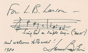 Lot #776 Leonard Bernstein