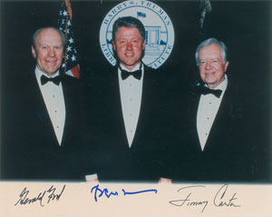 Lot #93 Jimmy Carter, Bill Clinton, and Gerald Ford