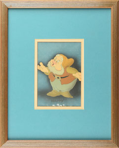 Lot #669 Happy production cel from Snow White and the Seven Dwarfs - Image 2
