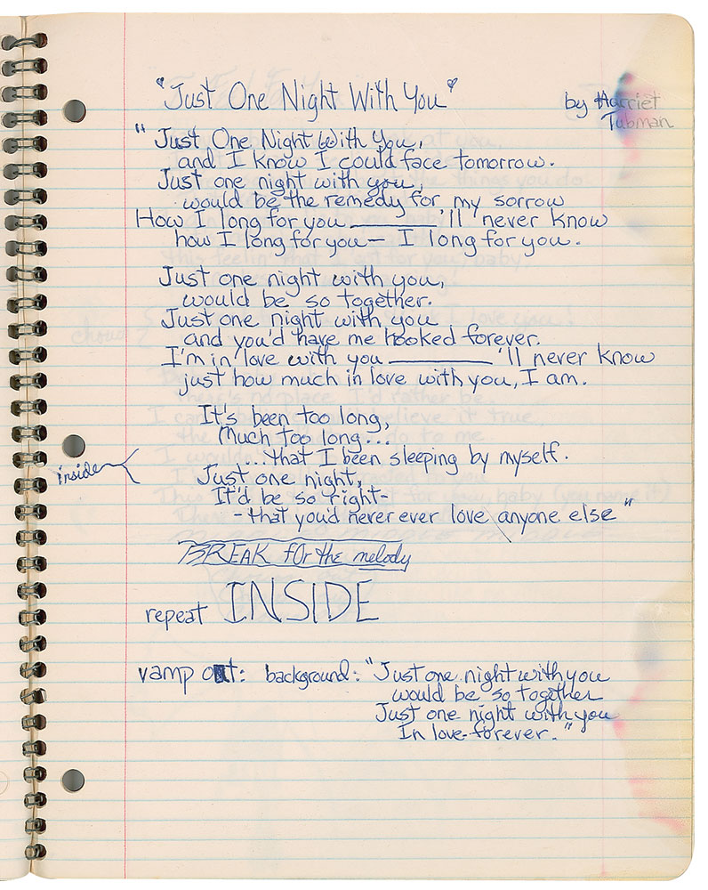 Prince's Handwritten Lyrics and Sketch Notebook | RR Auction