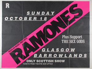 Lot #9249  Ramones Glasgow 1985 Poster
