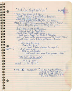 Lot #9285  Prince's Handwritten Lyrics and Sketch Notebook - Image 1