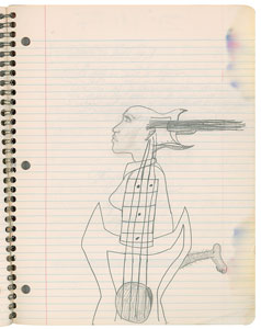 Lot #9285  Prince's Handwritten Lyrics and Sketch Notebook - Image 4