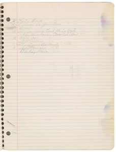 Lot #9285  Prince's Handwritten Lyrics and Sketch Notebook - Image 7