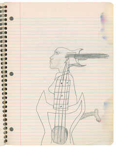 Lot #9285  Prince's Handwritten Lyrics and Sketch Notebook - Image 11