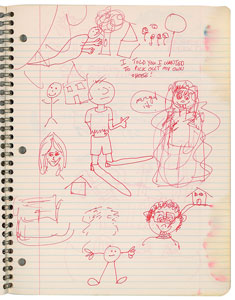 Lot #9285  Prince's Handwritten Lyrics and Sketch Notebook - Image 12