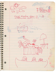 Lot #9285  Prince's Handwritten Lyrics and Sketch Notebook - Image 13