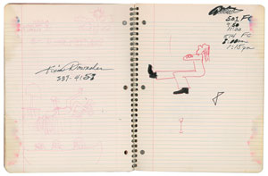Lot #9285  Prince's Handwritten Lyrics and Sketch Notebook - Image 14