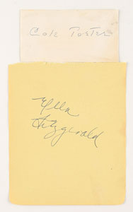 Lot #9133 Cole Porter and Ella Fitzgerald Signatures - Image 1