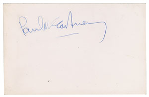 Lot #9034 Paul McCartney Signed Promo Card