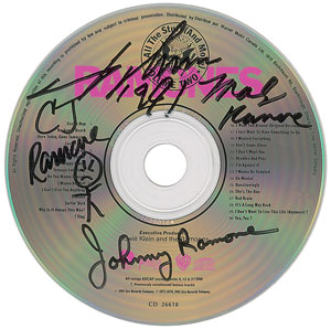 Lot #9236  Ramones 'All the Stuff (and More)' Signed CD - Image 1