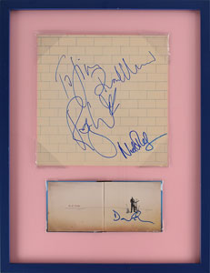 Lot #9111  Pink Floyd Signed Display
