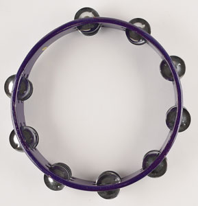 Lot #9296  Prince's Personally-Owned and -Used Purple Tambourine - Image 1
