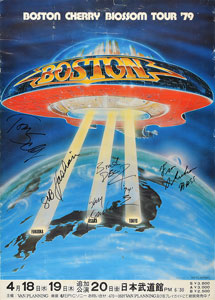 Lot #9191  Boston Signed 1979 Japanese Concert Poster - Image 1