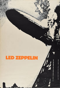 Lot #9104  Led Zeppelin Debut Album Promo Poster - Image 1