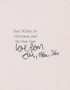 Lot #9202 Eric Clapton Signed Christmas Card - Image 2