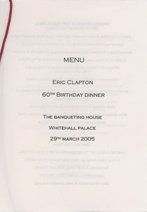 Lot #9200 Eric Clapton Birthday Invitation and Program - Image 3