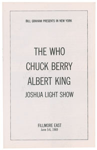 Lot #9089 The Who and Chuck Berry Fillmore East Program - Image 2