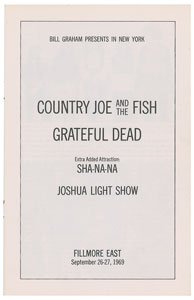 Lot #9094  Grateful Dead Fillmore East Program - Image 2