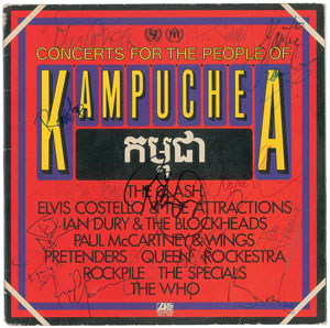 Lot #9267  Concerts for the People of Kampuchea Signed Album - Image 1