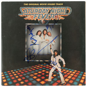 Lot #9328 The Bee Gees and John Travolta Signed