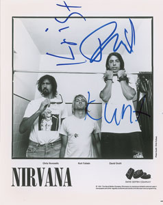 Lot #9382  Nirvana Signed Photograph - Image 1